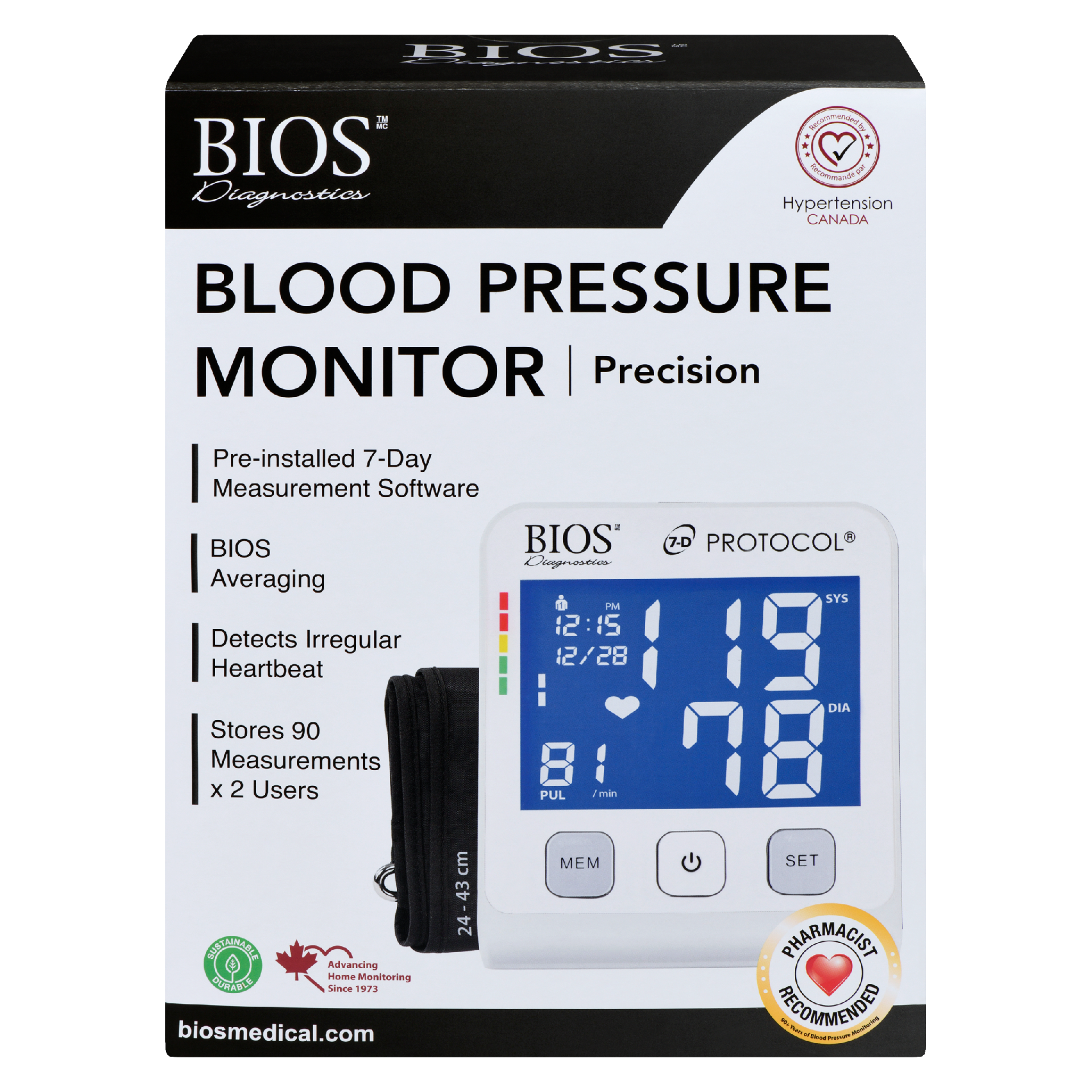 BIOS Diagnostics Blood Pressure Monitor Precision