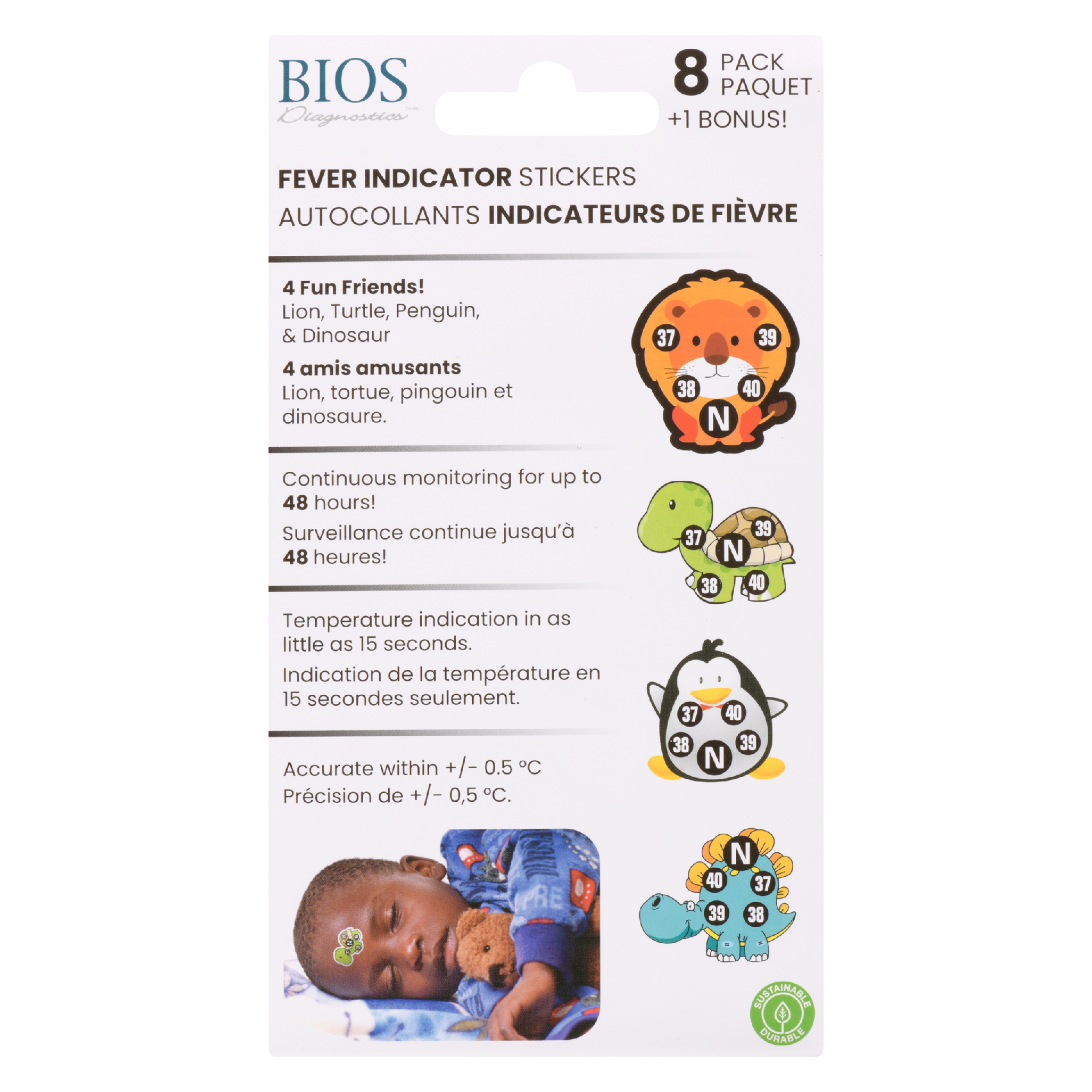 BIOS Diagnostics Fever Indicator Stickers 8 Pack + 1 Bonus