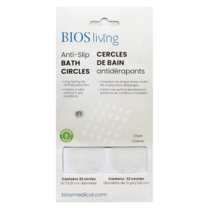 BIOS Living Anti-Slip Bath Circles Clear 32 Circles