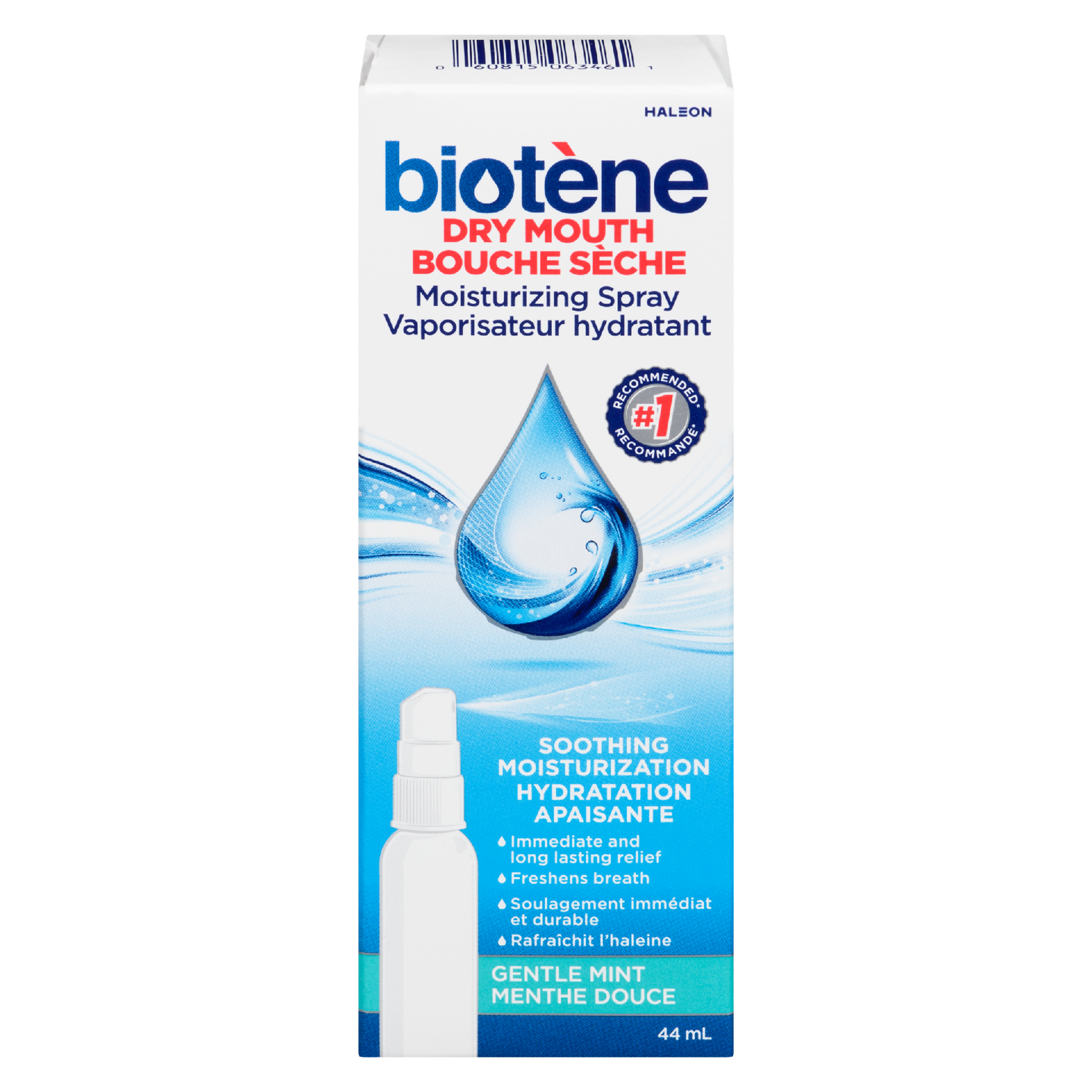 Biotène Moisturizing Spray Dry Mouth Gentle Mint 44 ml