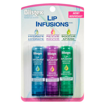 Blistex Lip Infusions Lip Moisturizer Hydrate Revive Soothe 3 Sticks x 3.69 g