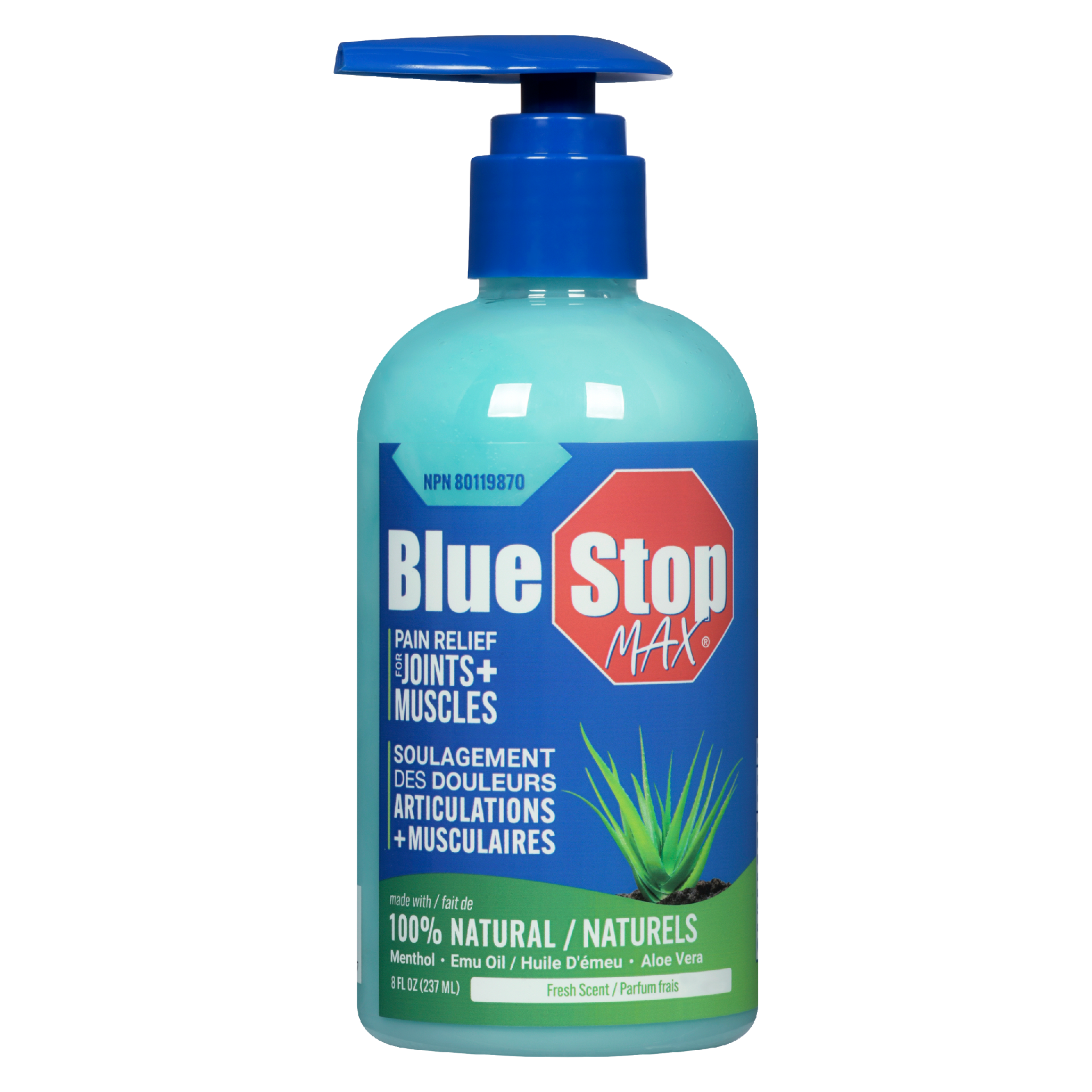 Blue Stop Max Pain Relief for Joints + Muscles Fresh Scent 237 ml