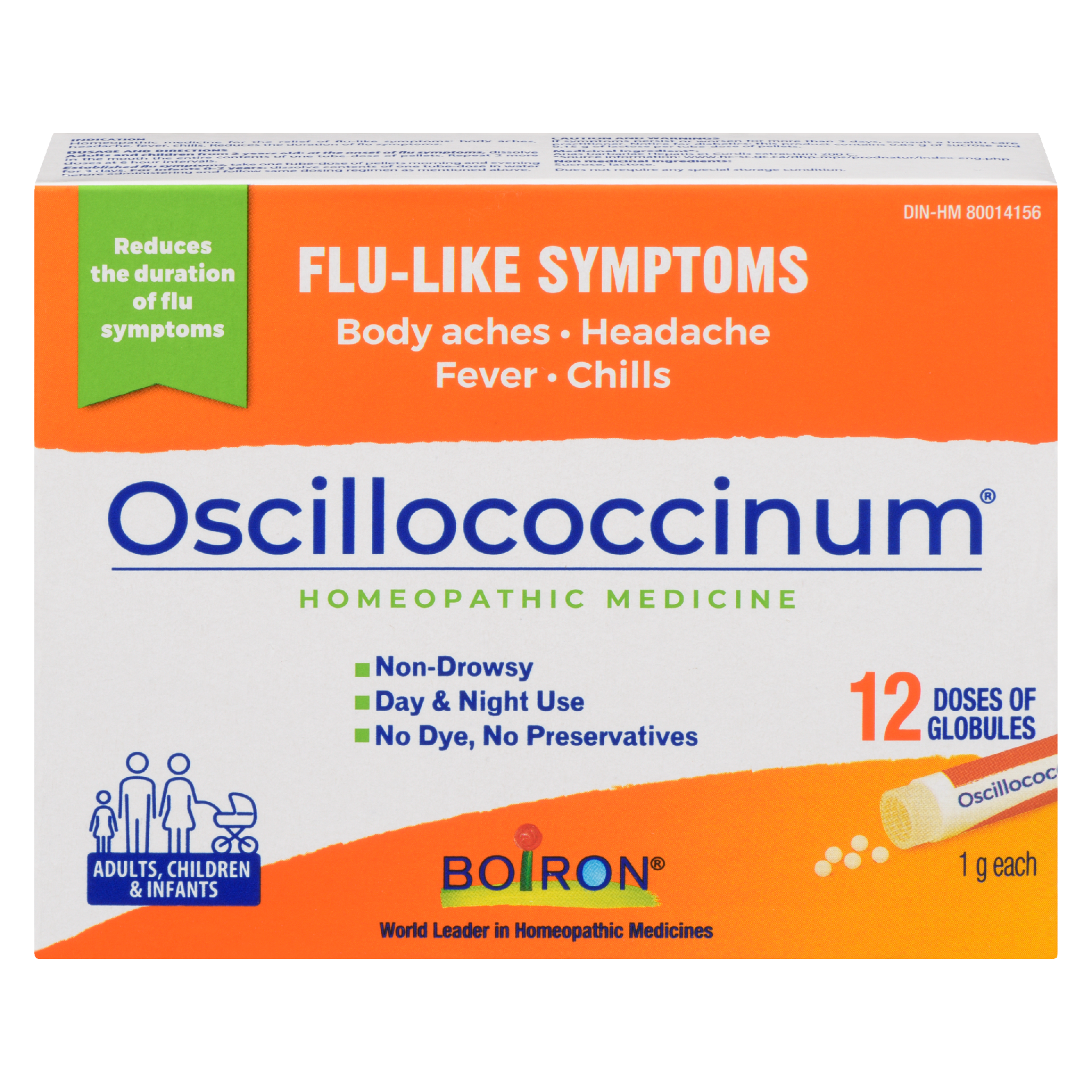 Boiron Oscillococcinum Homeopathic Medicine Adults, Children & Infants 12 Doses of Globules x 1 g