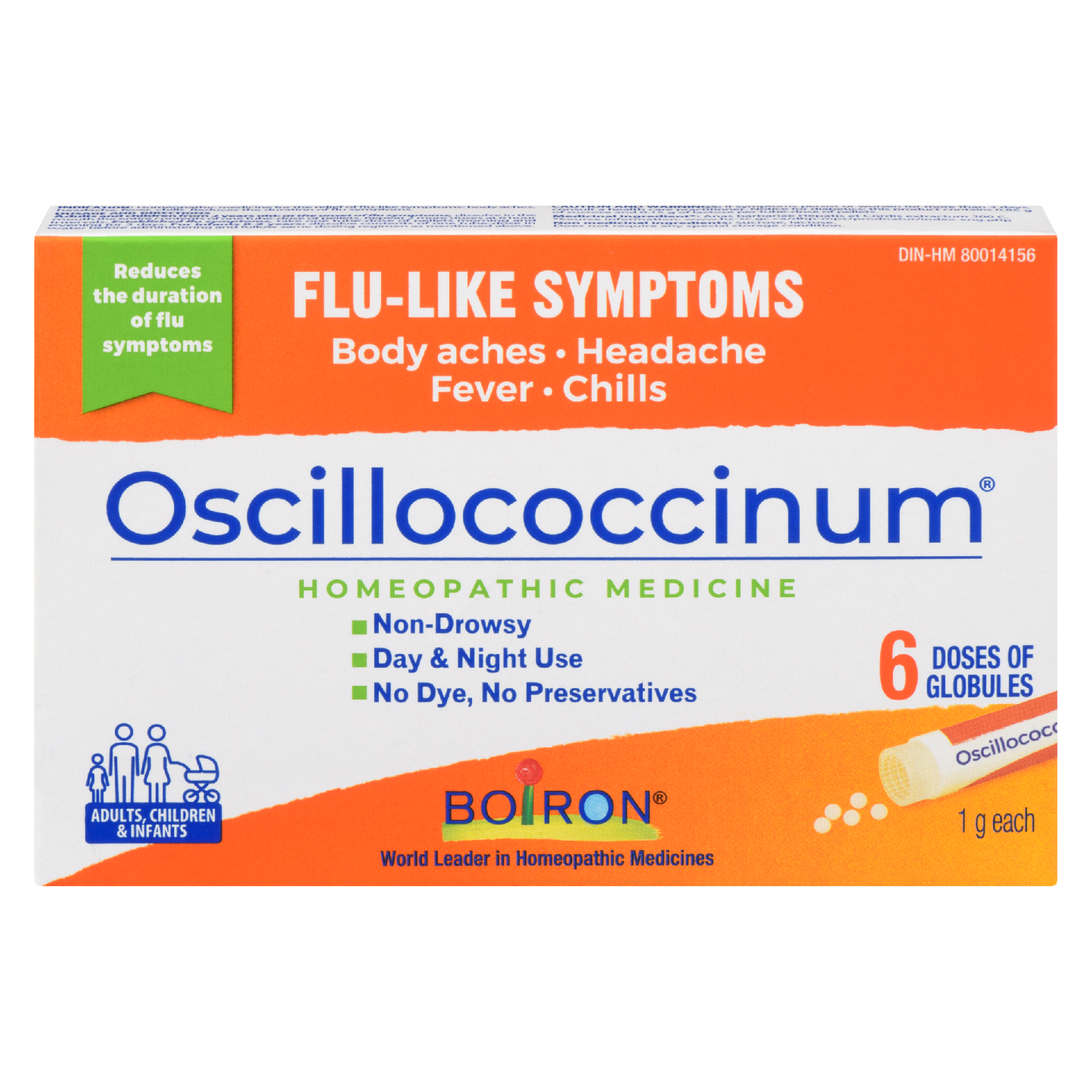 Boiron Oscillococcinum Homeopathic Medicine Adults, Children & Infants 6 Doses of Globules x 1 g