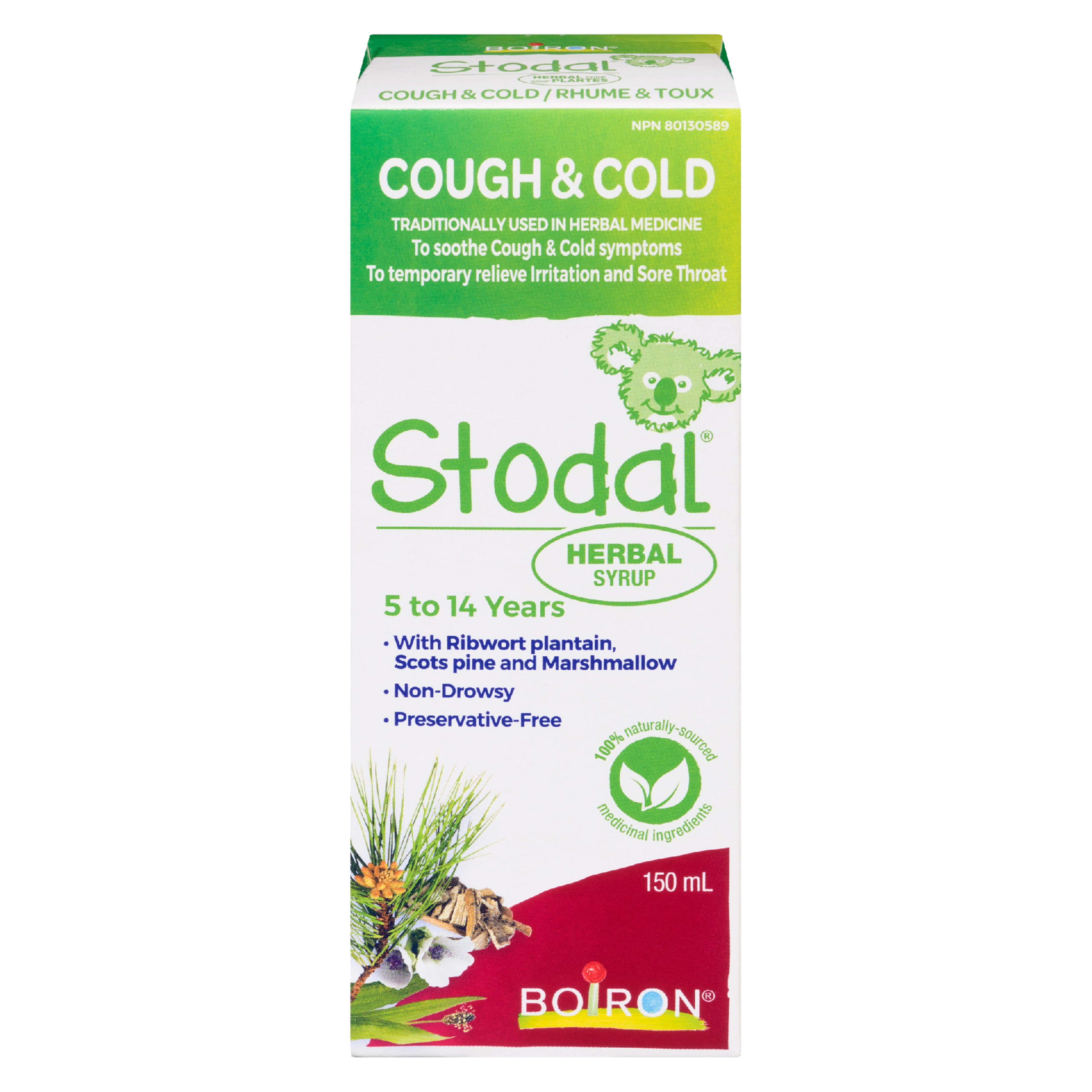 Boiron Stodal Cough & Cold Herbal Syrup 5 to 14 Years 150 ml