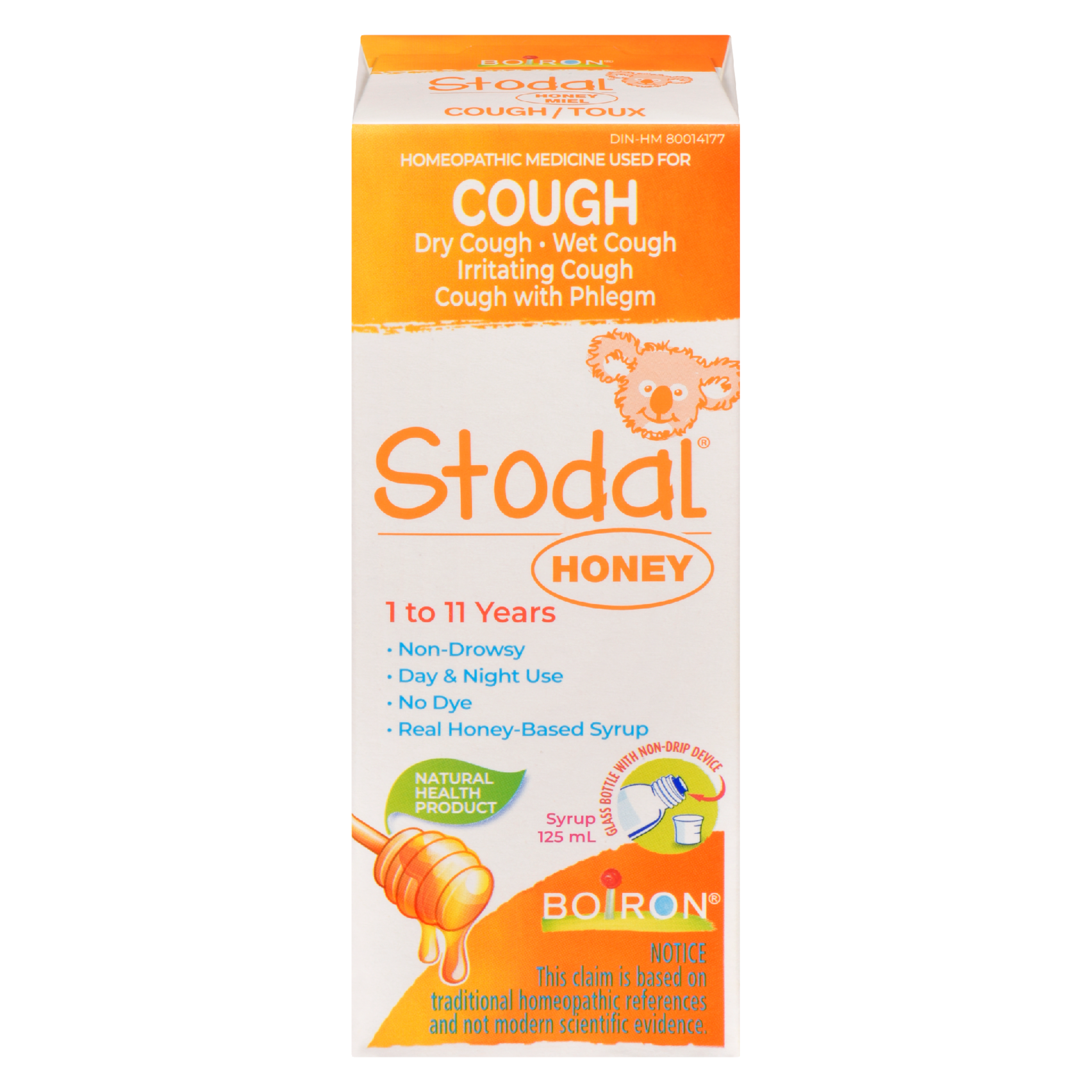 Boiron Stodal Syrup Honey 1 to 11 Years 125 ml