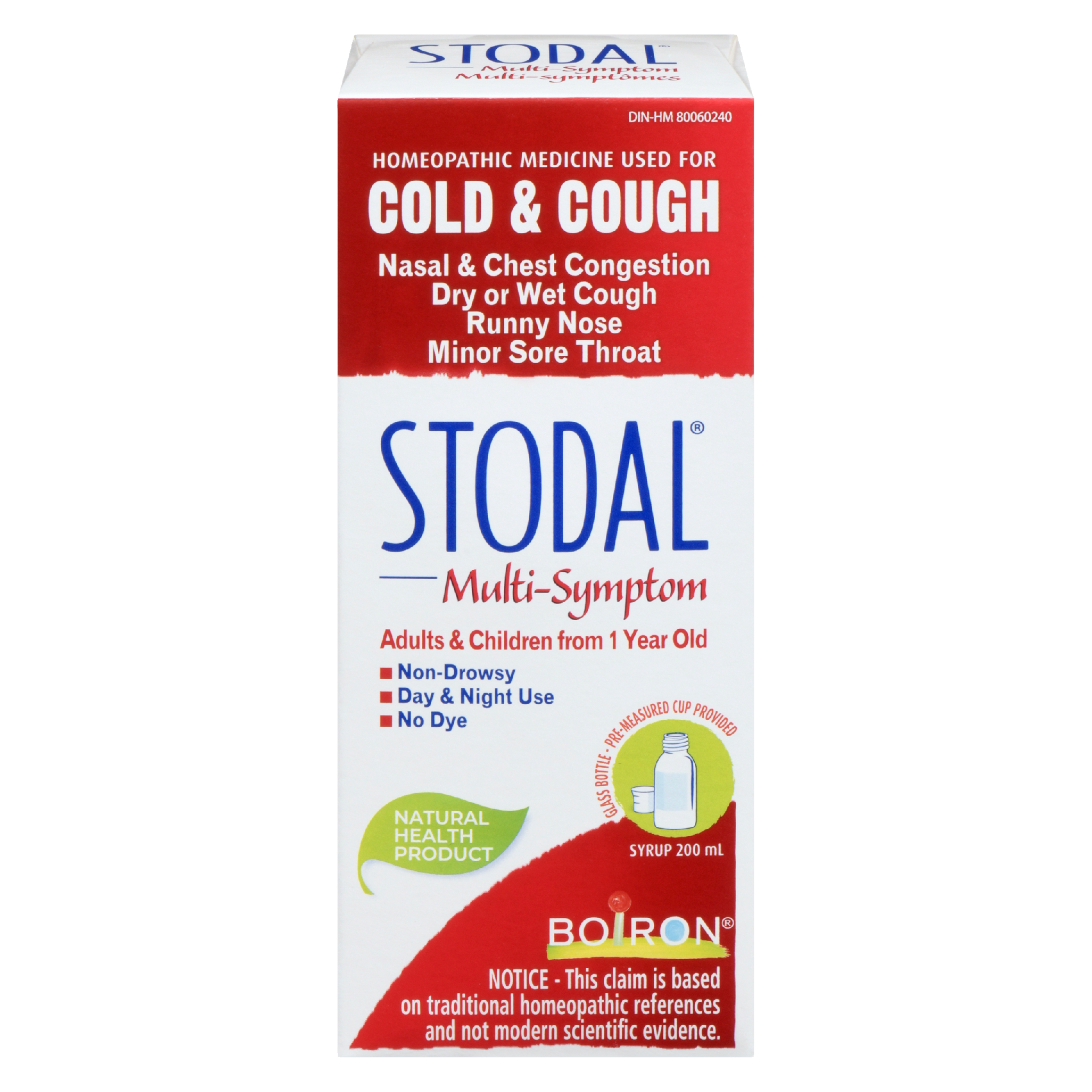 Boiron Stodal Syrup Multi-Symptom Adults & Children from 1 Year Old 200 ml