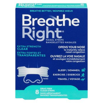 Breathe Right Nasal Strips Extra Strength Clear 8 Clear Strips