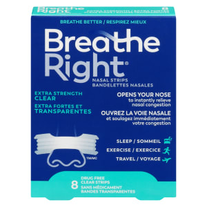 Breathe Right Nasal Strips Extra Strength Clear 8 Clear Strips
