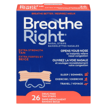 Breathe Right Nasal Strips Extra Strength Tan 26 Tan Strips