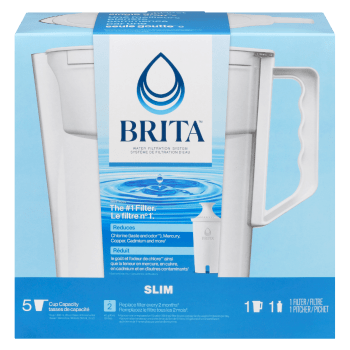Brita Slim Water Filtration System White 5 Cup Capacity