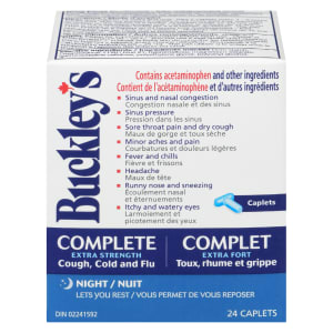 Buckley's Complete Extra-Strength Cough, Cold & Flu Night 24 Caplets