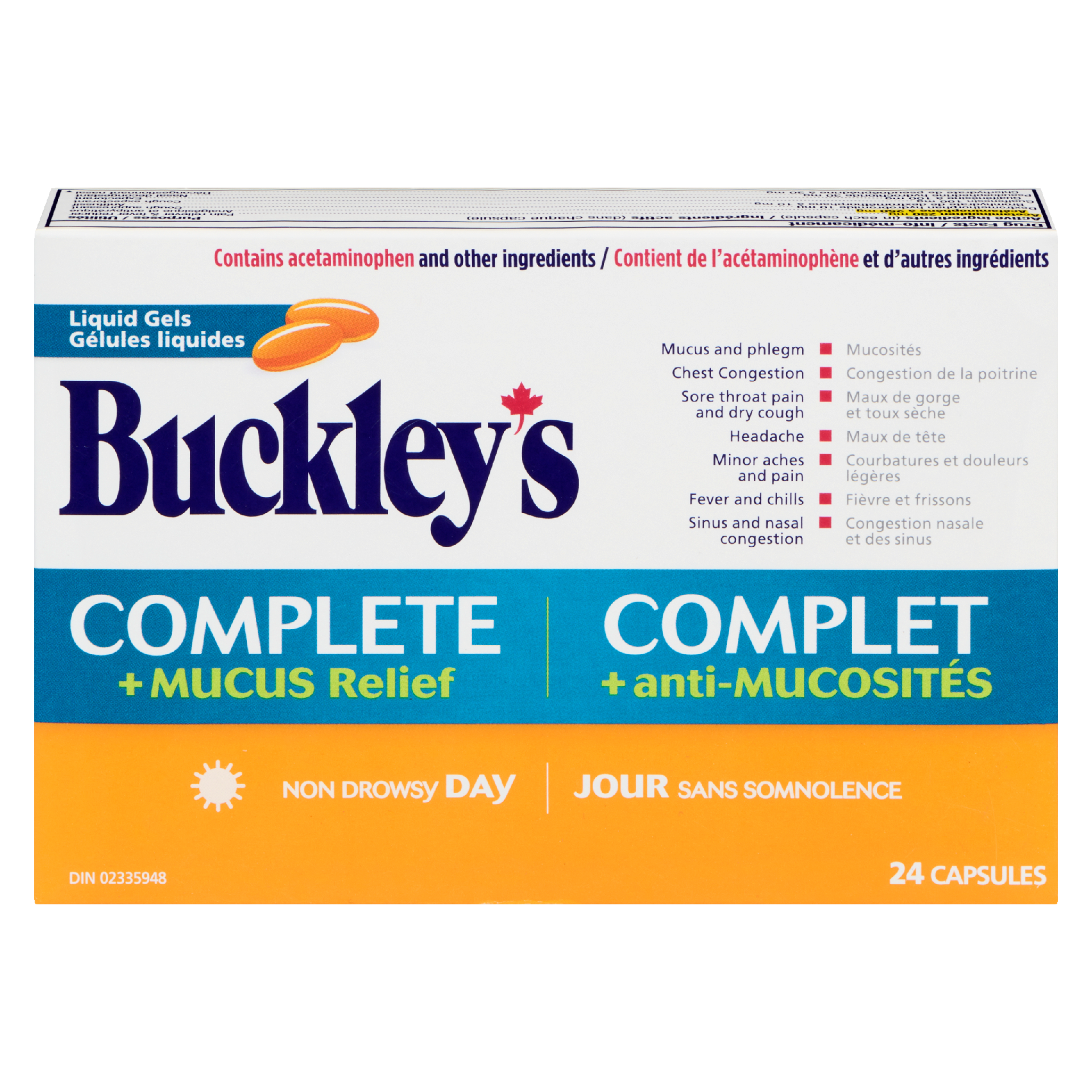 Buckley's Complete Liquid Gels + Mucus Relief Day 24 Capsules