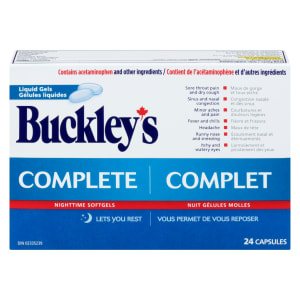 Buckley's Complete Liquid Gels Nighttime Softgels 24 Capsules