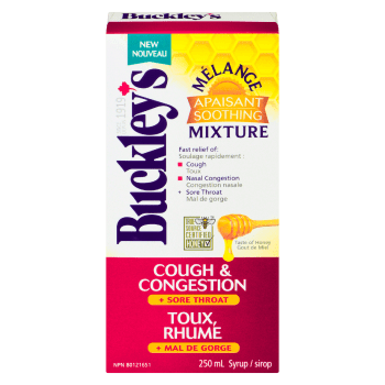 Buckley's Cough & Congestion + Sore Throat Syrup Soothing Mixture 250 ml