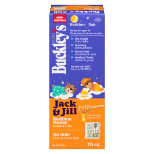 Buckley's Jack & Jill Syrup for Ages 6+ Bedtime Honey Cough & Cold 115 ml