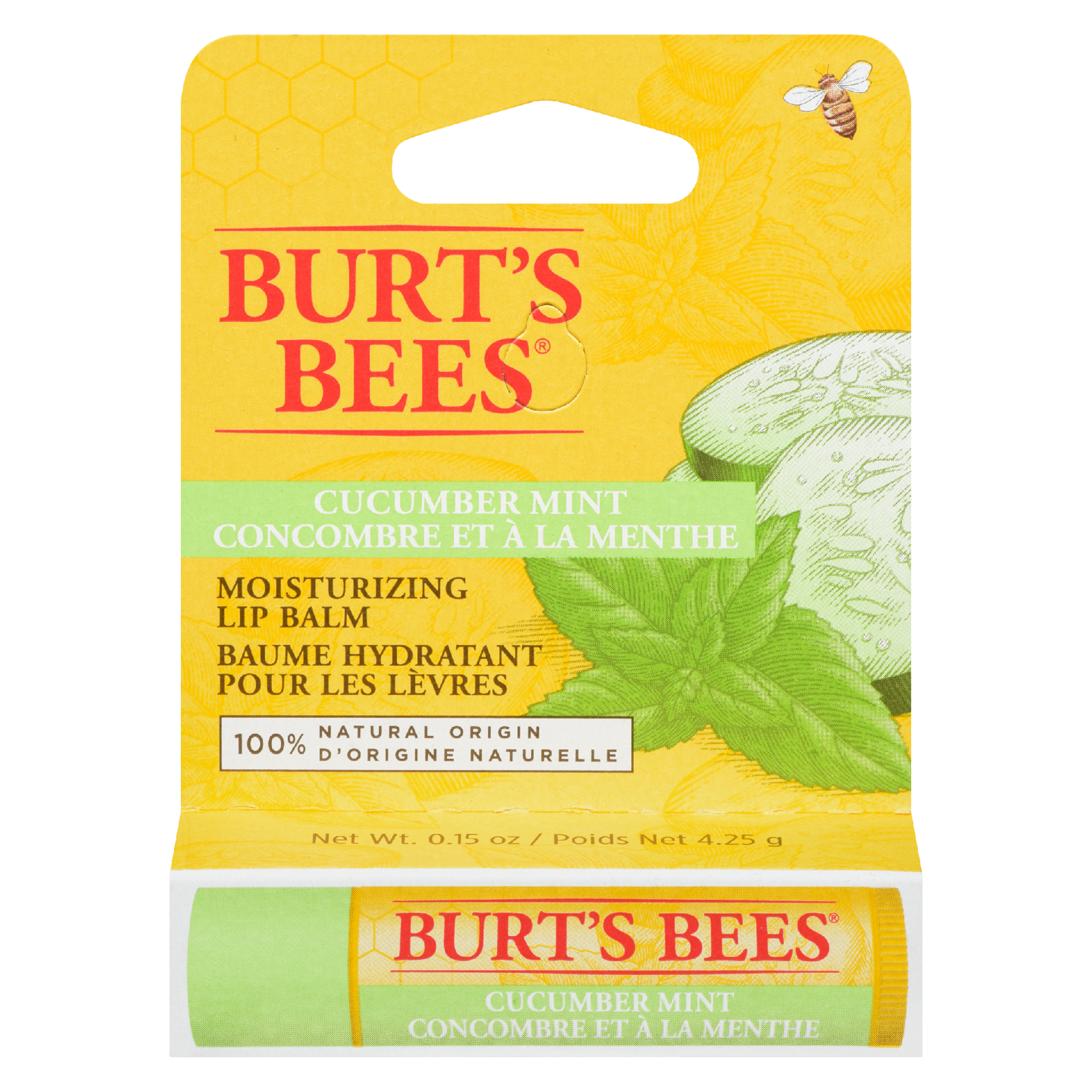 Burt's Bees Moisturizing Lip Balm Cucumber Mint 4.25 g