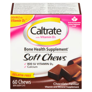 Caltrate Bone Health Supplement Soft Chews Chocolate Flavour 60 Chews