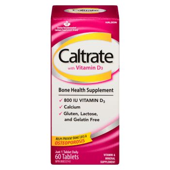 Caltrate Bone Health Supplement with Vitamin D₃ 60 Tablets