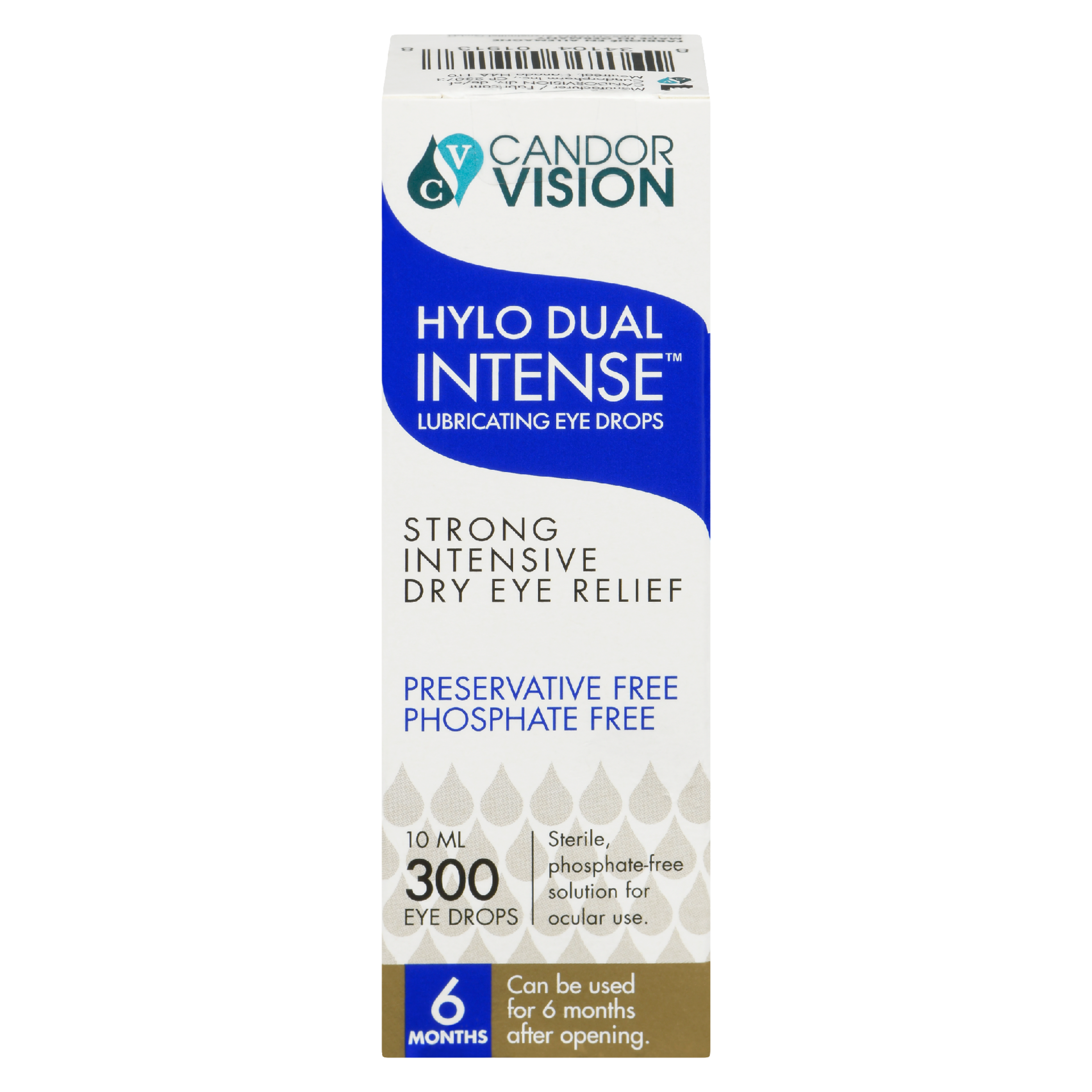 CandorVision Hylo Dual Intense Lubricating Eye Drops 300 Eye Drops 10 ml