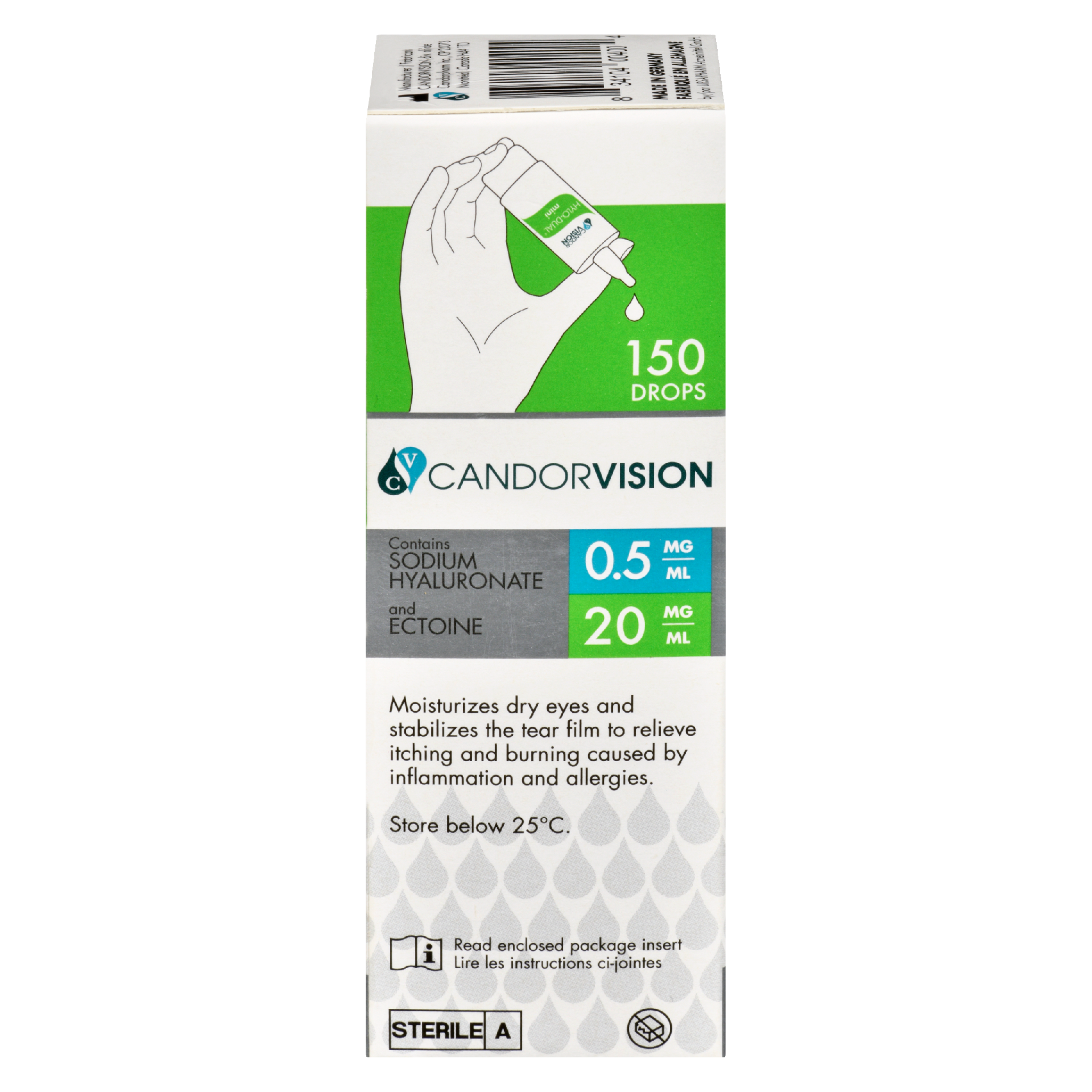 CandorVision Hylo-Dual Lubricating Eye Drops Mini 150 Eye Drops 5 ml