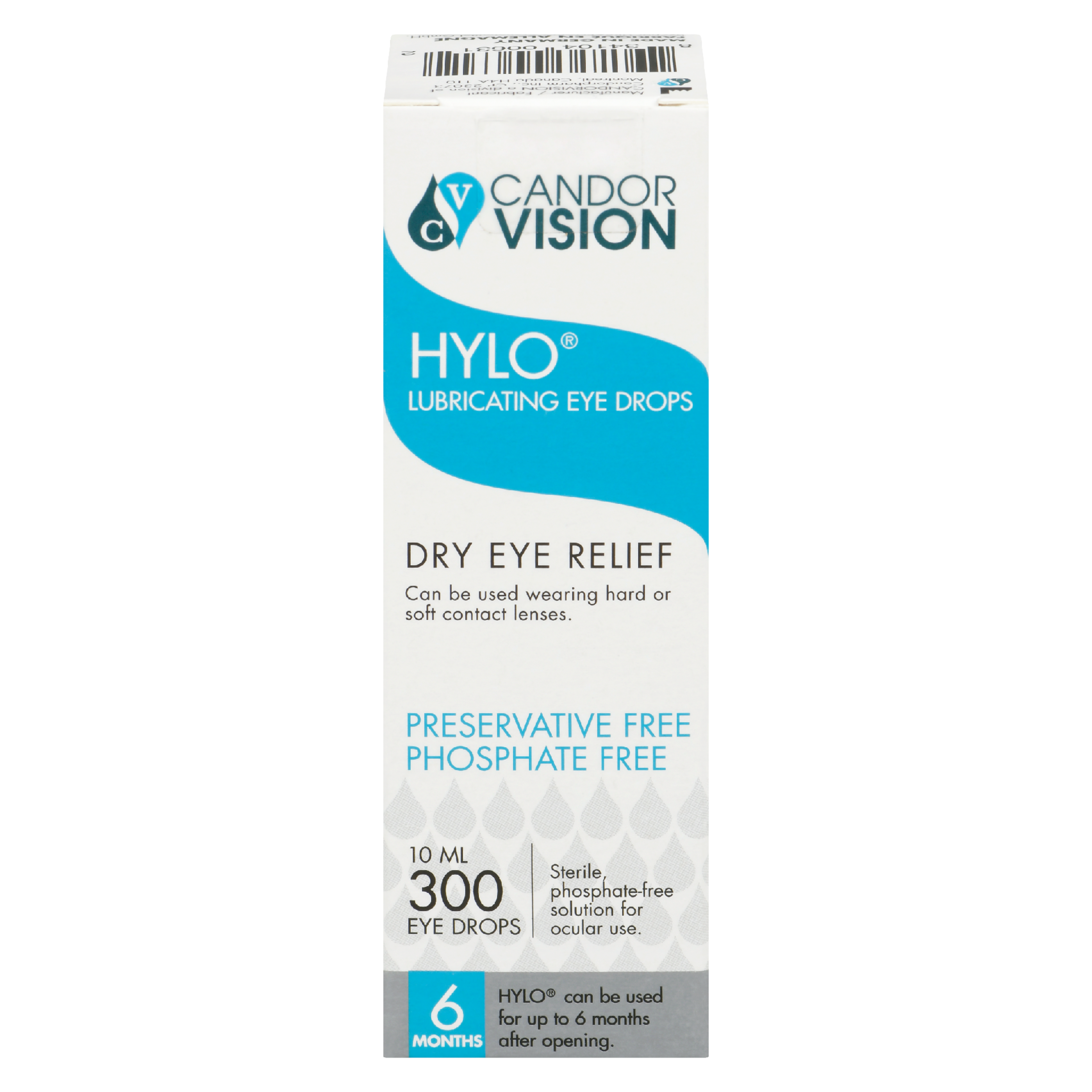 CandorVision Hylo Lubricating Eye Drops 300 Eye Drops 10 ml