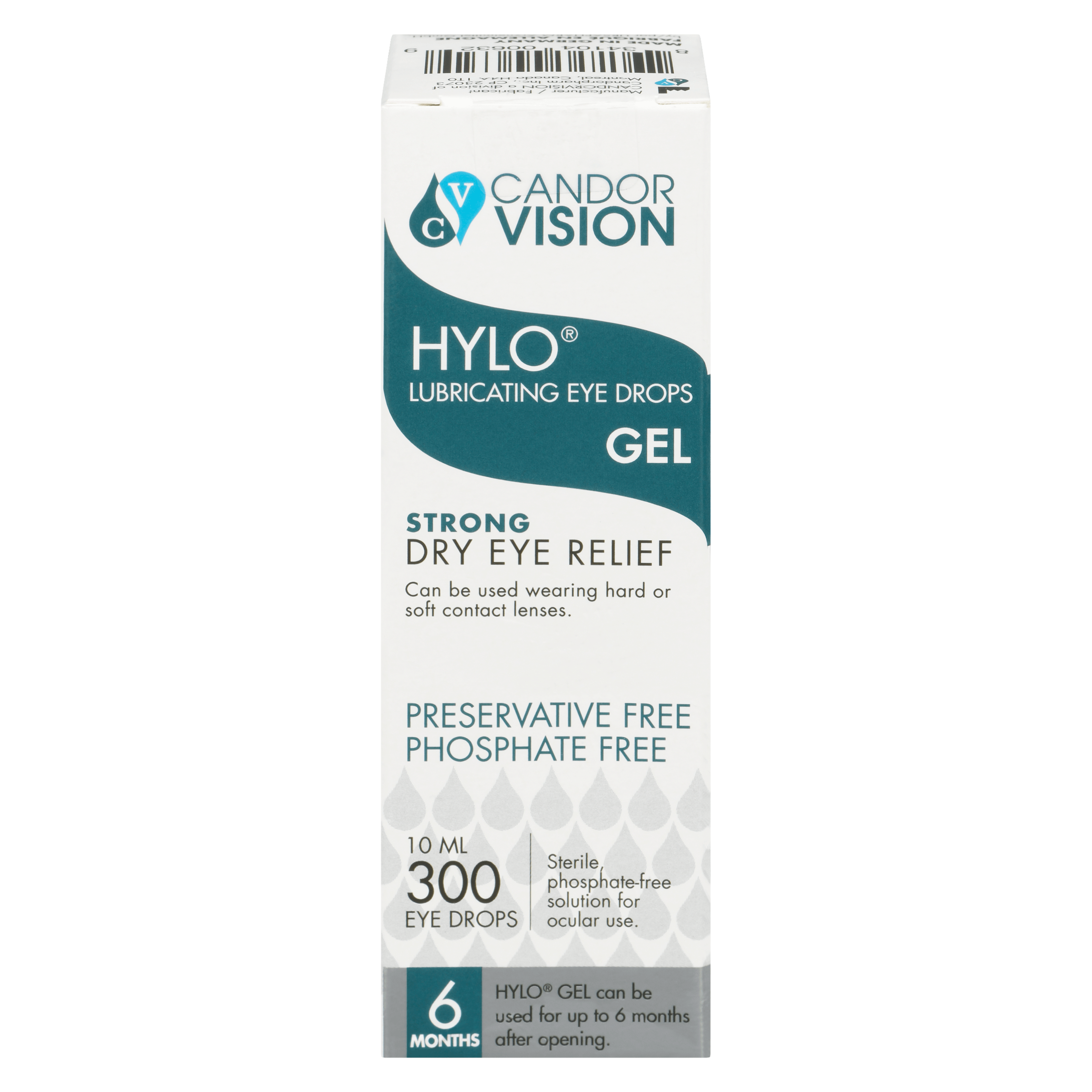 CandorVision Hylo Lubricating Eye Drops Gel 300 Eye Drops10 ml