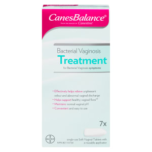CanesBalance Bacterial Vaginosis Treatment 7 x Single-Use Soft Vaginal Tablets with a Reusable Applicator