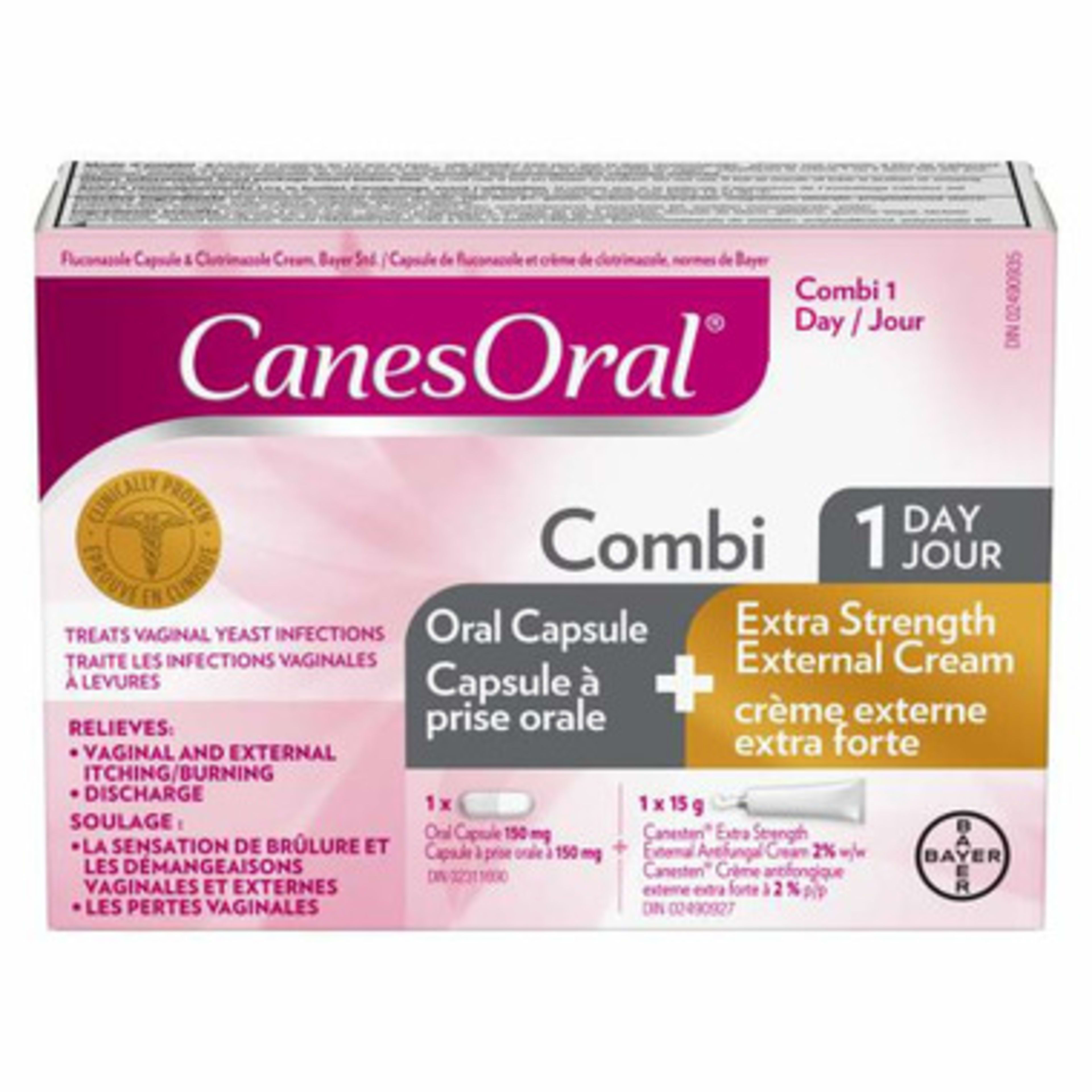 CanesOral Oral Capsule + Extra Strength External Cream Combi 1 Day