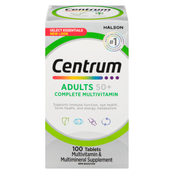 Centrum Multivitamin & Multimineral Supplement Select Essentials Adults 50+ 100 Tablets