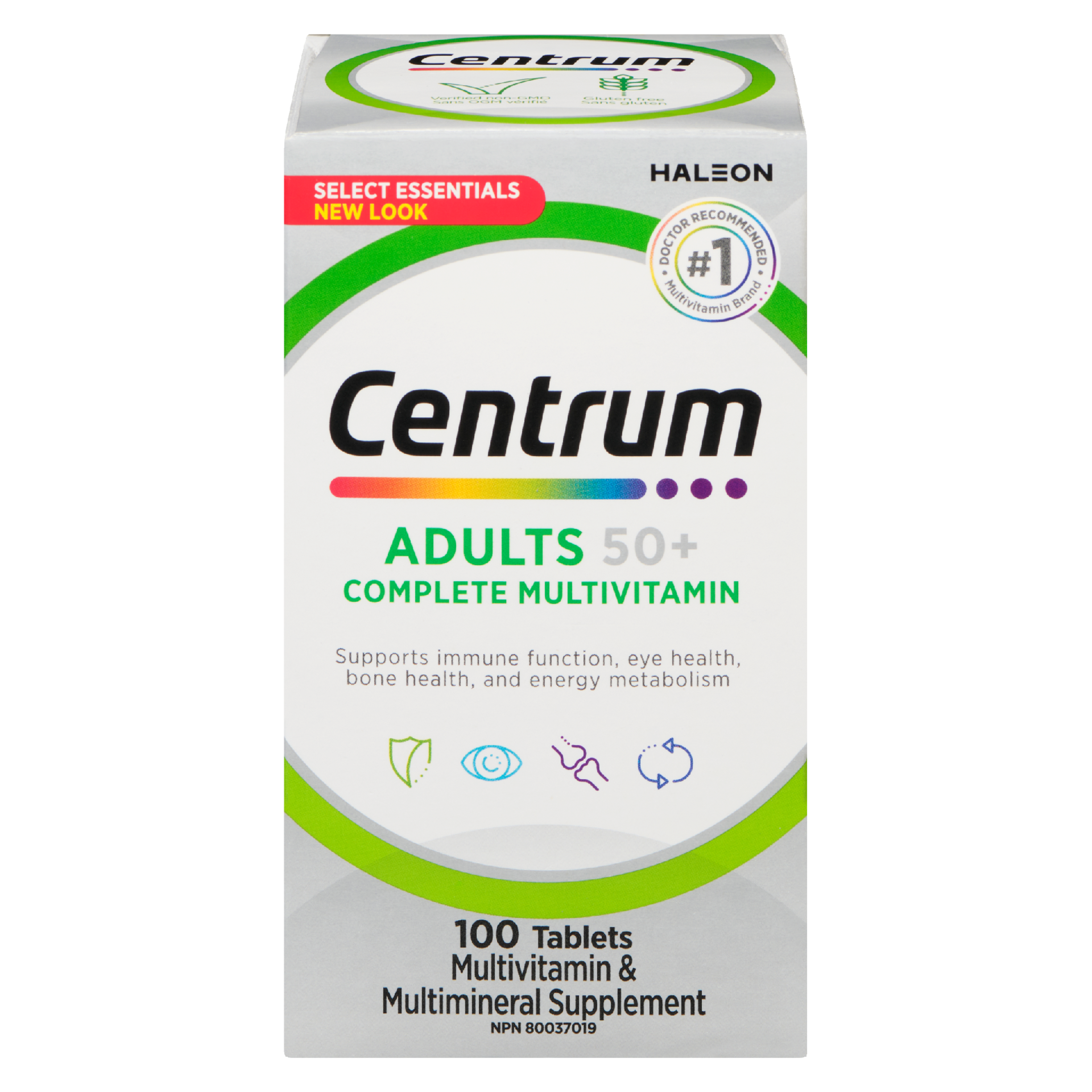 Centrum Multivitamin & Multimineral Supplement Select Essentials Adults 50+ 100 Tablets
