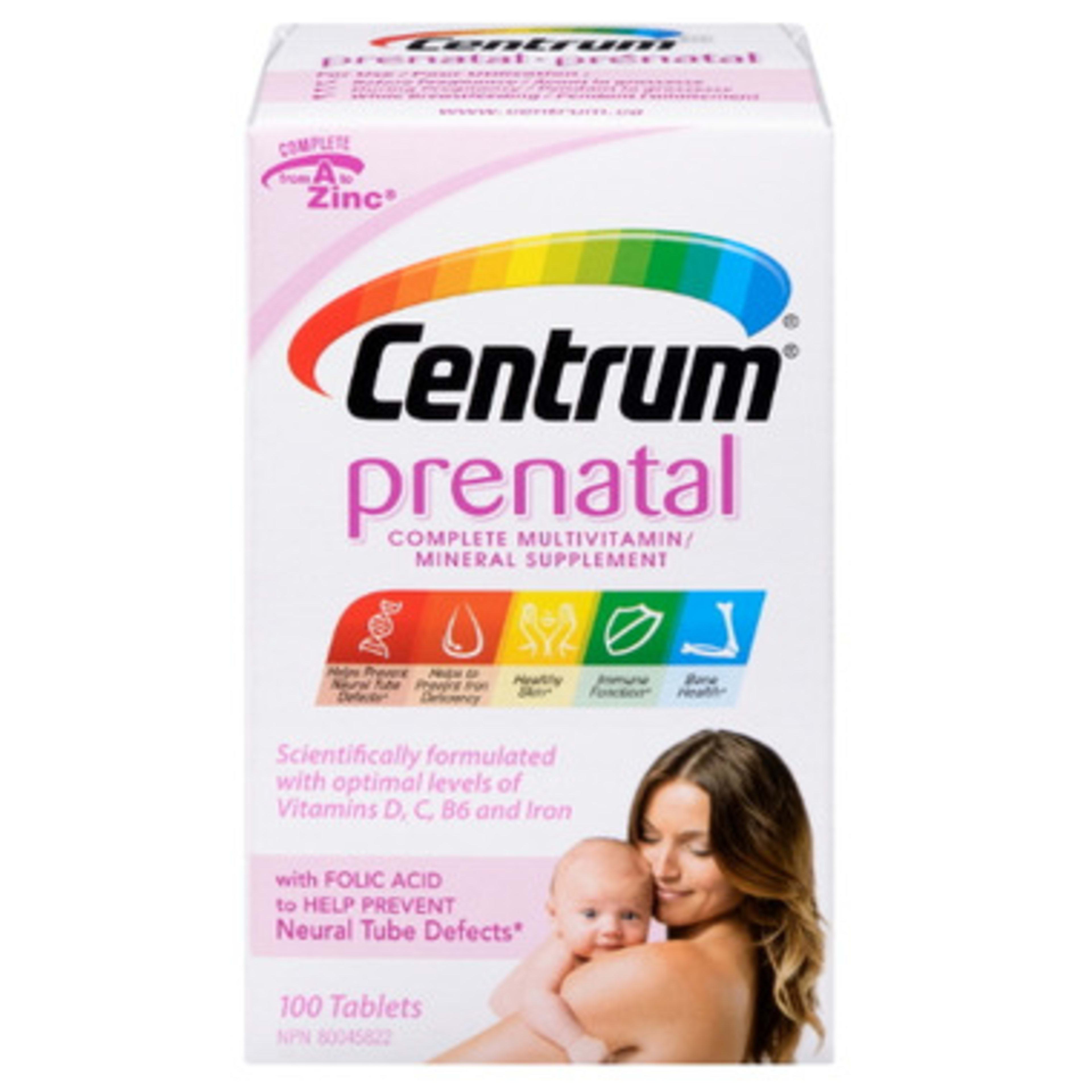 Centrum Complete Multivitamin & Multimineral Supplement Prenatal 100 Tablets