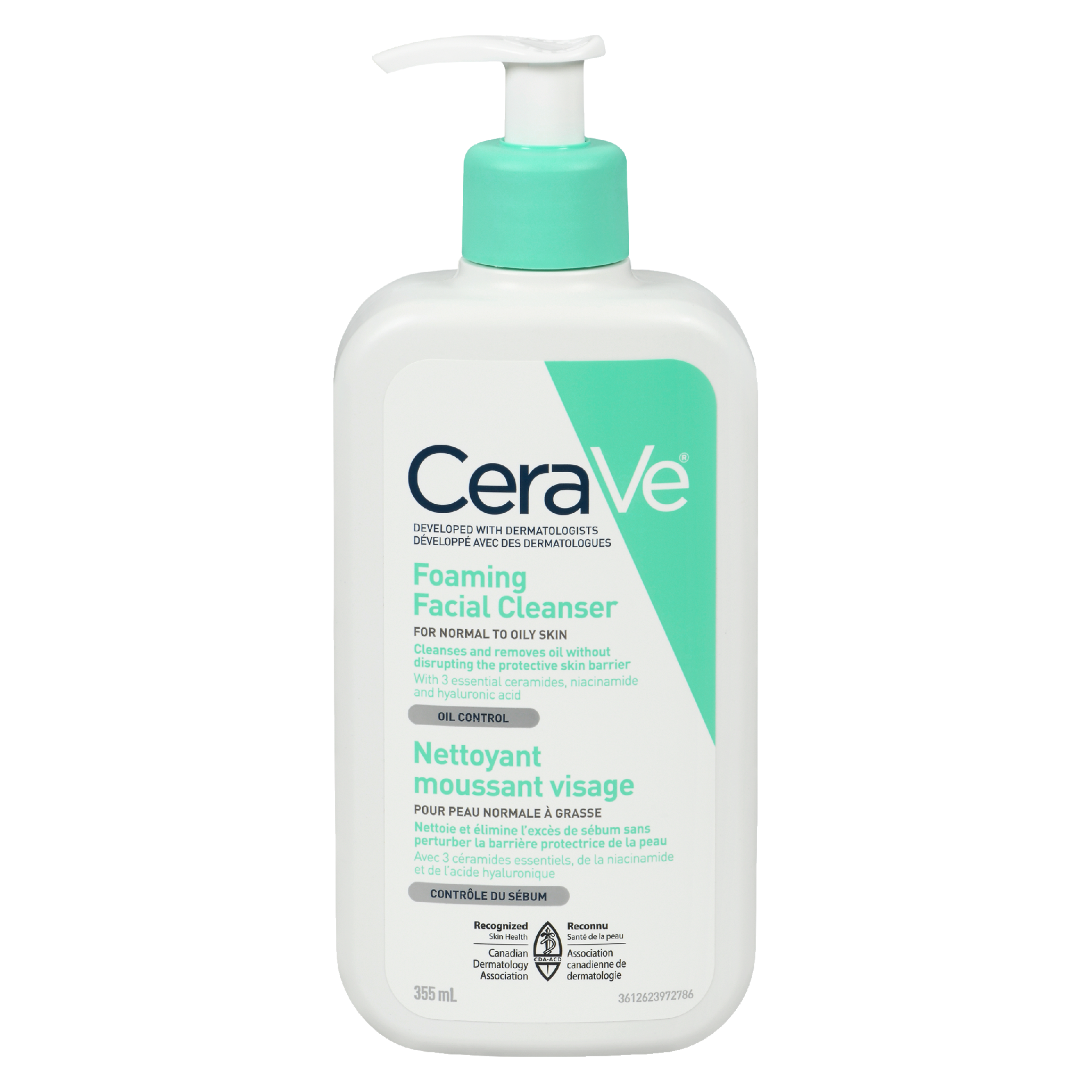 CeraVe Foaming Facial Cleanser for Normal to Oily Skin 355 ml