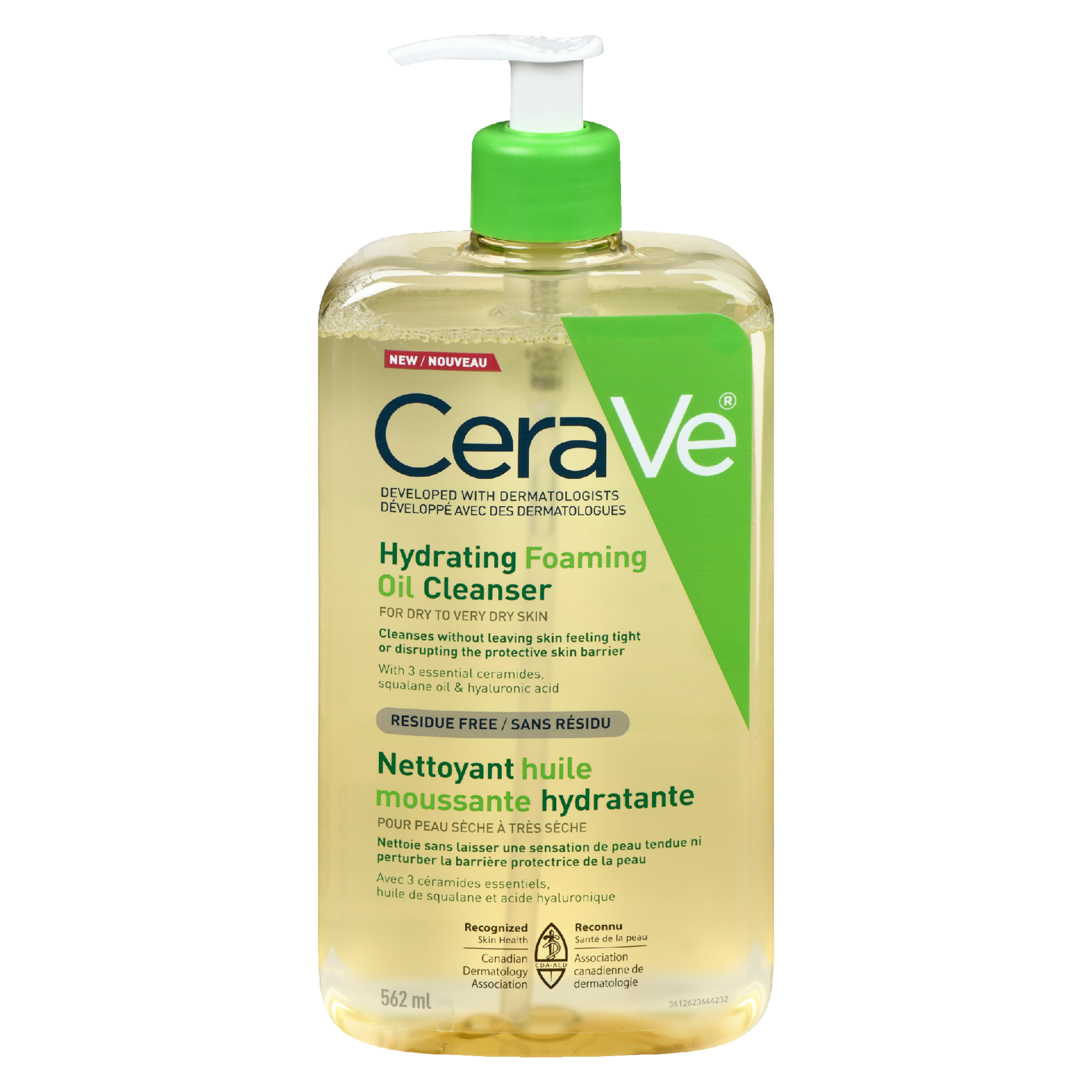 CeraVe Hydrating Foaming Oil Cleanser for Dry to Very Dry Skin 562 ml