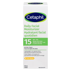 Cetaphil Daily Facial Moisturizer Lotion All Skin Types SPF 15 AM 120 ml