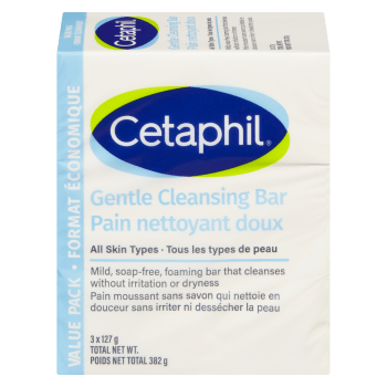 Cetaphil Gentle Cleansing Bar All Skin Types Value Pack 3 x 127 g (382 g)