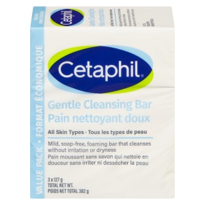 Cetaphil Gentle Cleansing Bar All Skin Types Value Pack 3 x 127 g (382 g)