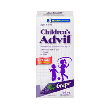 Children’s Advil Dye Free Suspension (230 mL, Grape Flavour)