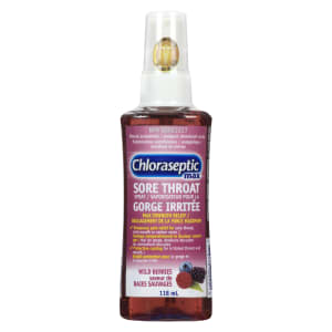 Chloraseptic Max Sore Throat Spray Maximum Strength Wild Berries 118 ml