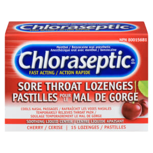 Chloraseptic Sore Throat Lozenges Cherry 15 Lozenges