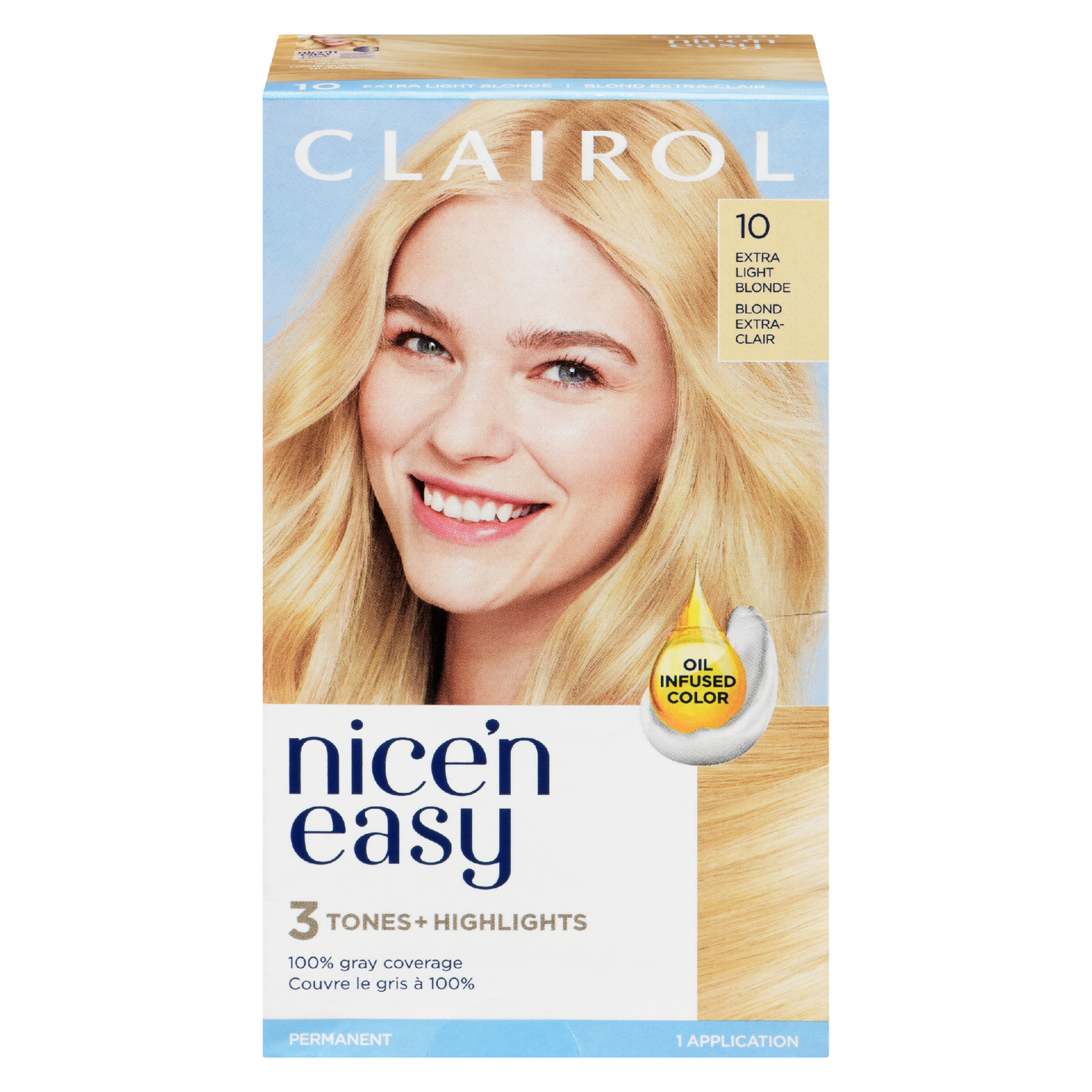Clairol Nice'n Easy Oil Infused Color 10 Extra Light Blonde