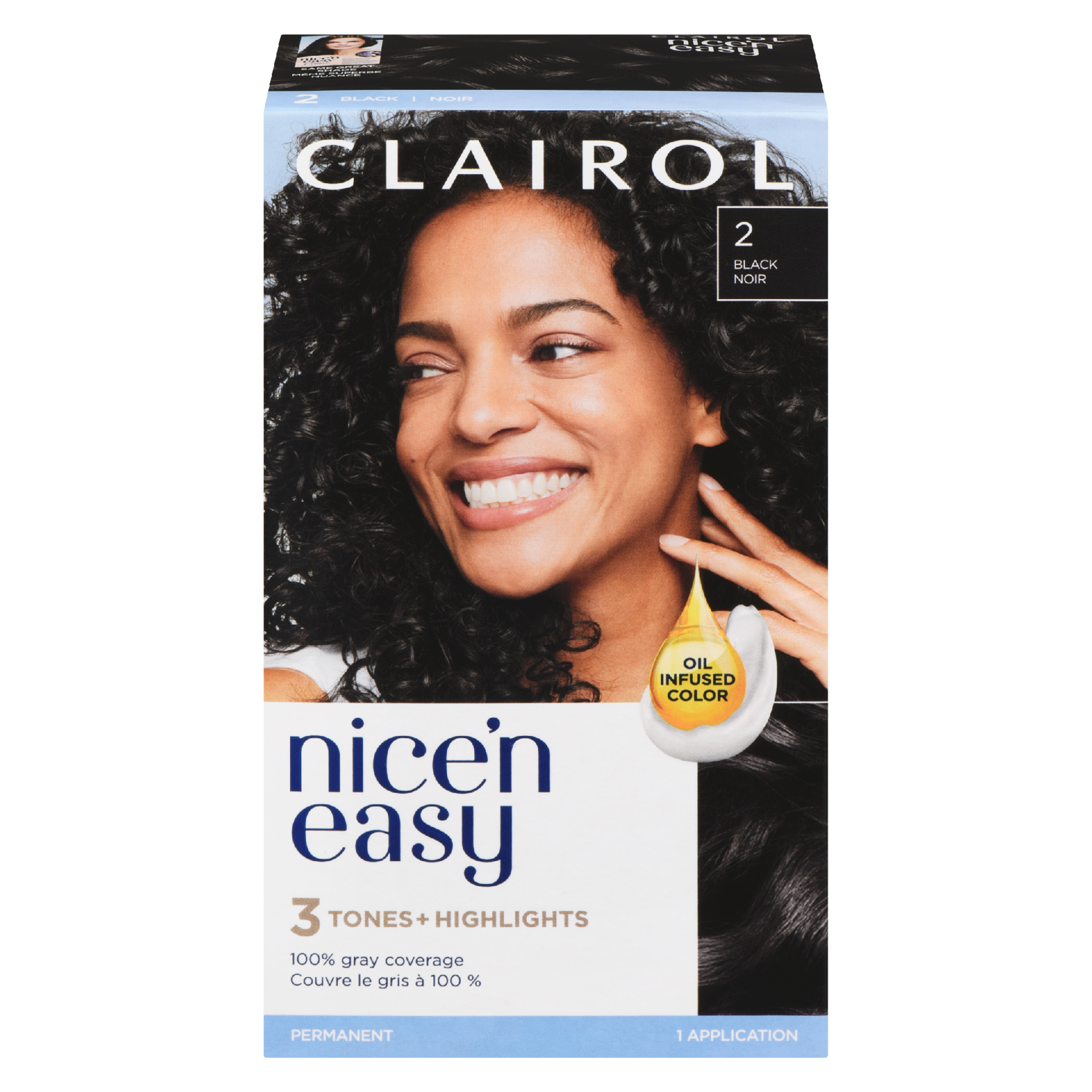 Clairol Nice'n Easy Oil Infused Color 2 Black