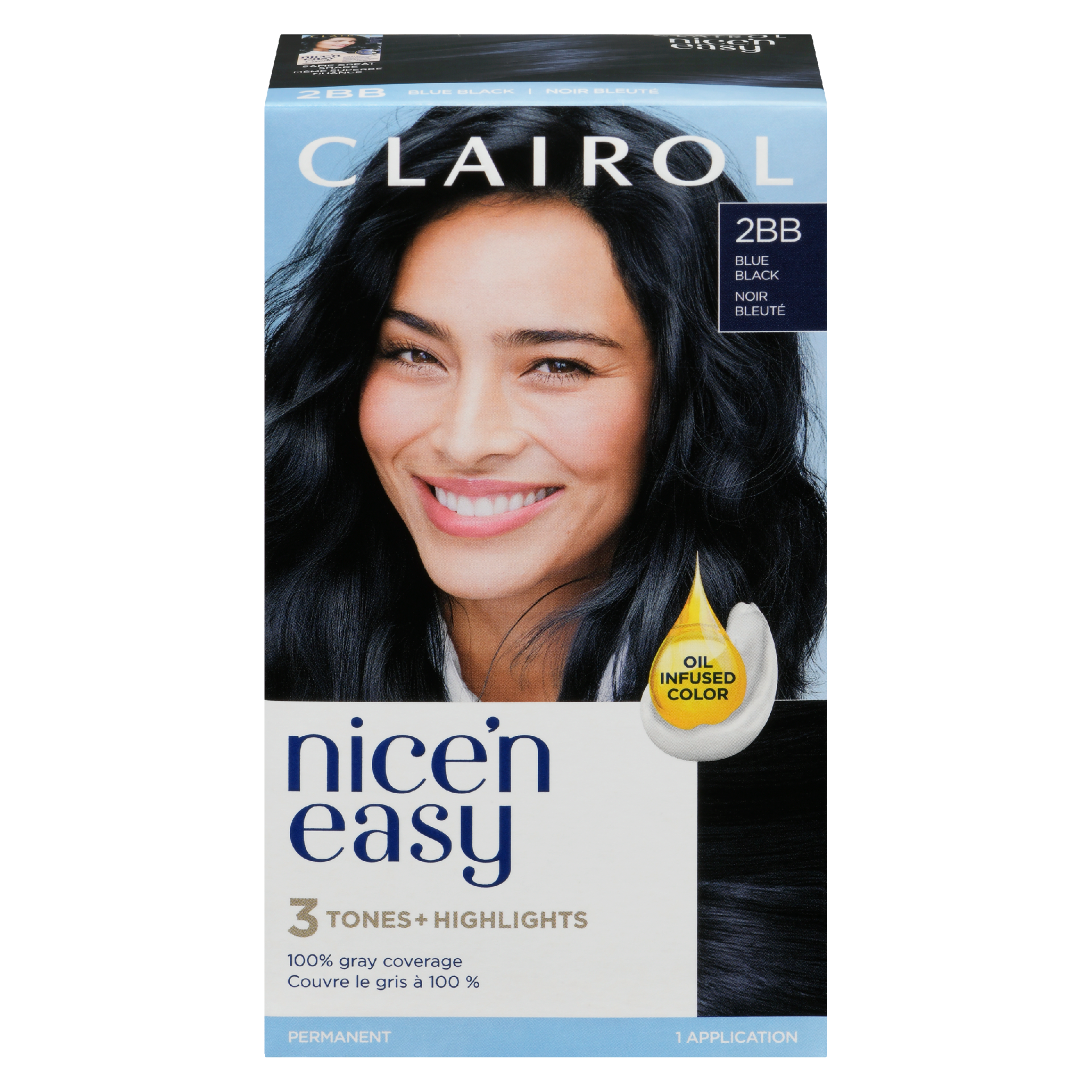 Clairol Nice'n Easy Oil Infused Color 2BB Blue Black