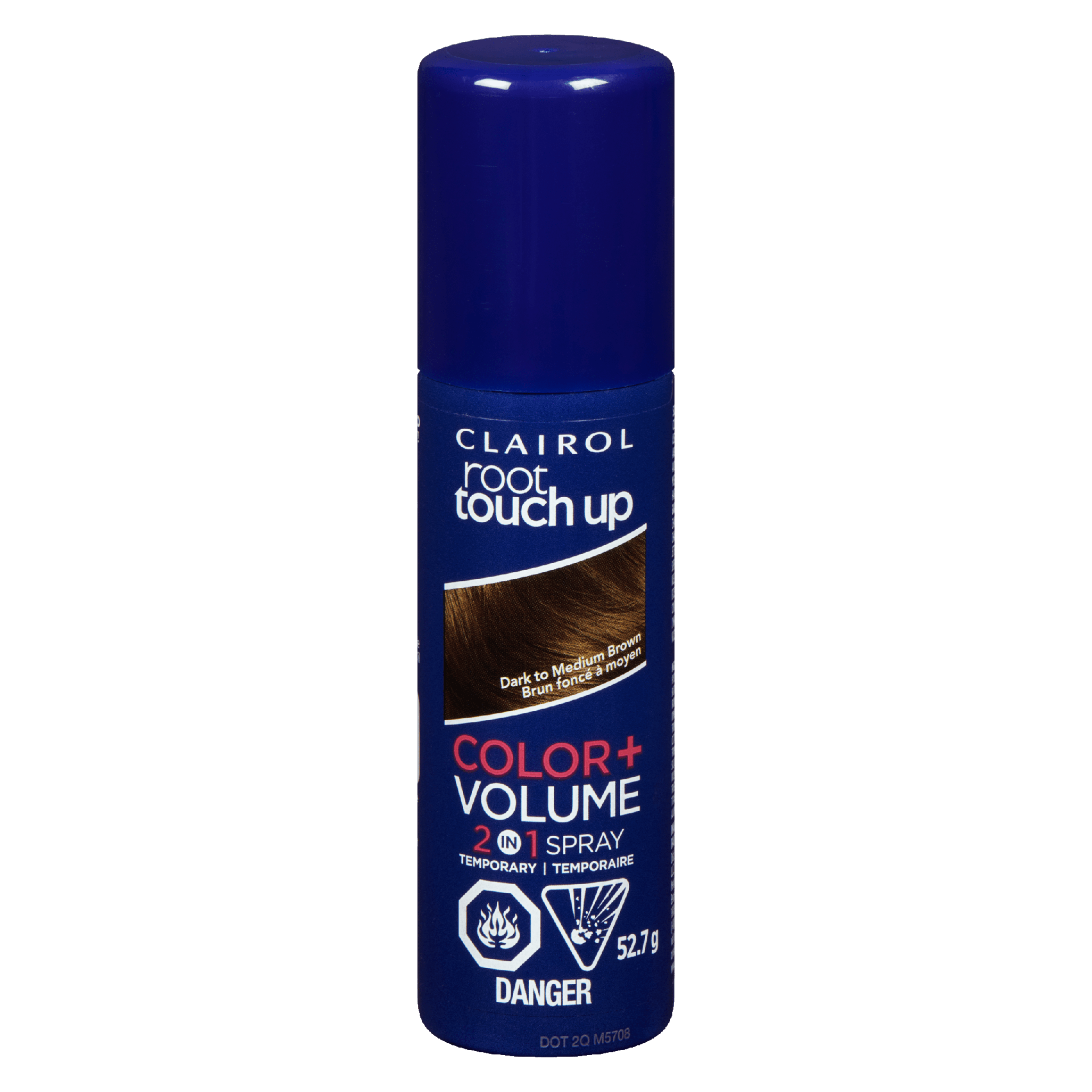 Clairol Root Touch Up Color + Volume 2 in 1 Spray Dark to Medium Brown Temporary 52.7 g