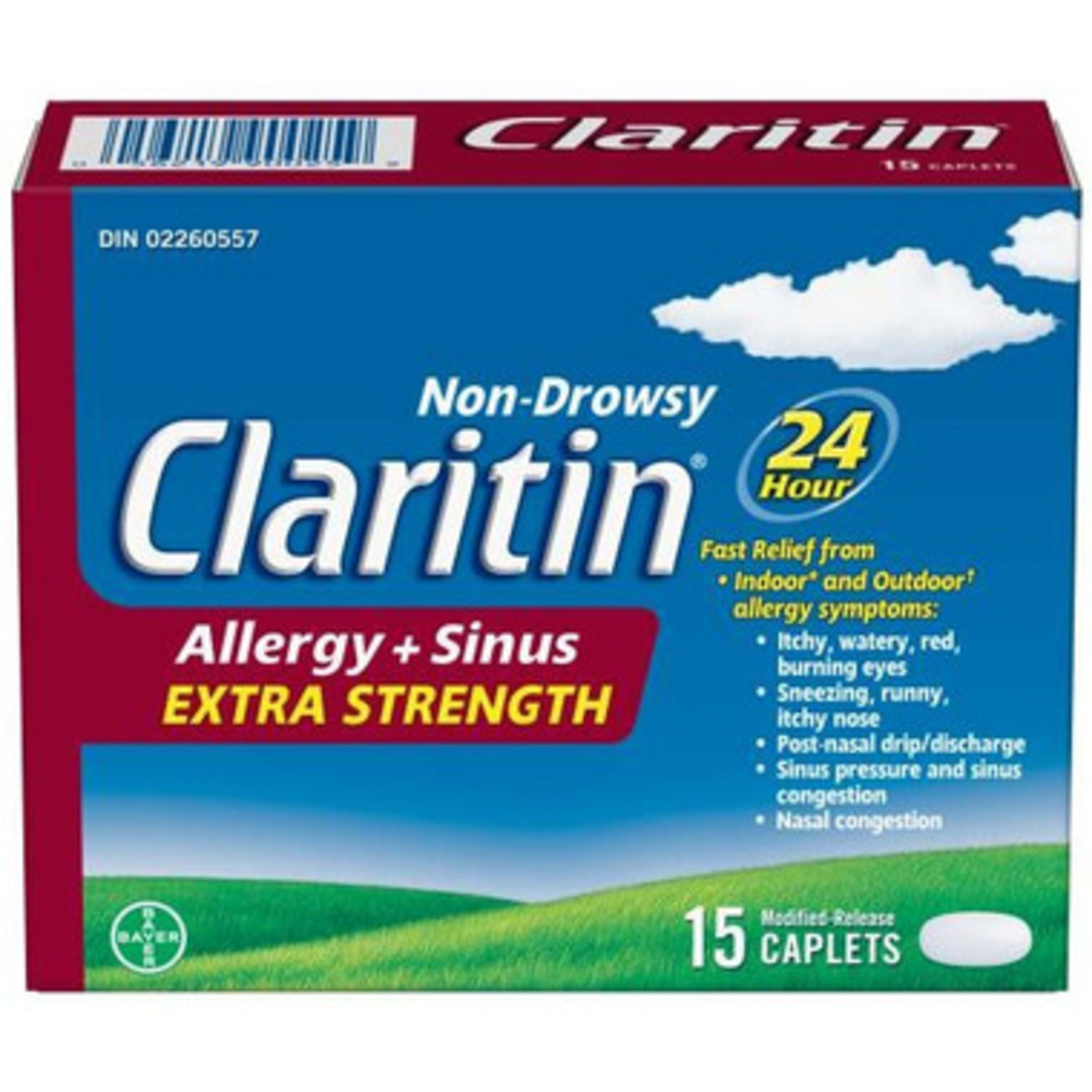 Claritin Allergy + Sinus Extra Strength 24 Hour 15 Modified-Release Caplets