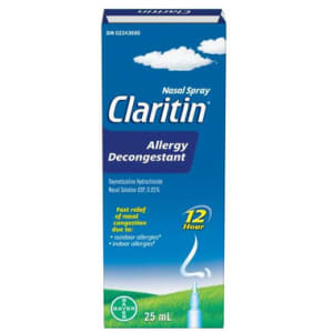 Claritin Allergy Decongestant Nasal Spray 12 Hour 25 ml