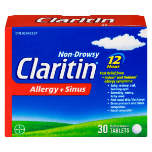 Claritin Allergy + Sinus 12 Hour 30 Modified-Release Tablets