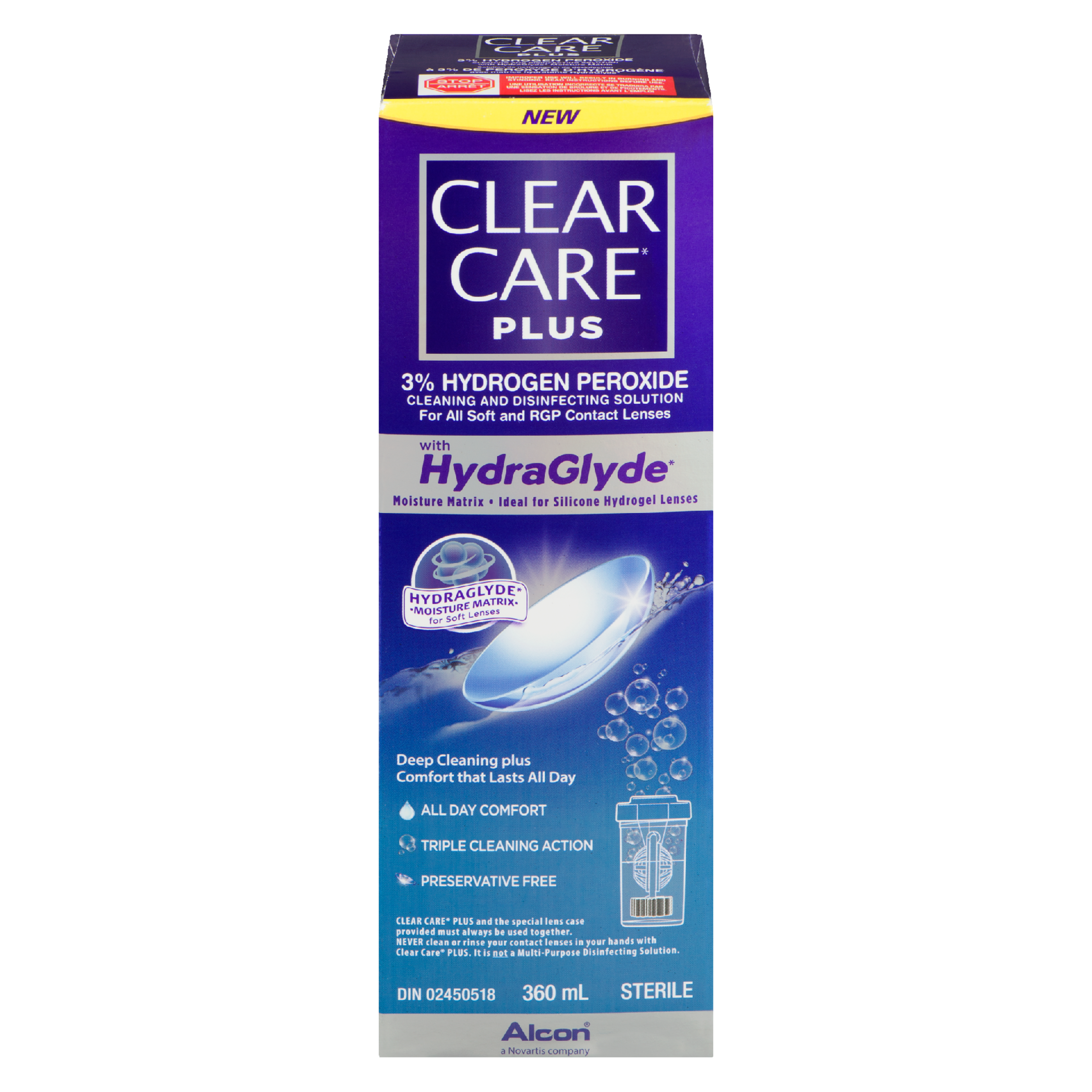 Clear Care Plus Cleaning and Disinfecting Solution 3% Hydrogen Peroxide 360 ml