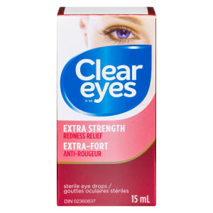 Clear Eyes Sterile Eye Drops Extra Strength Redness Relief 15 ml