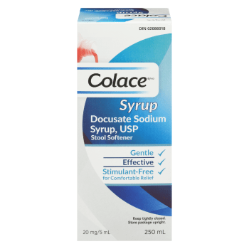 Colace Docusate Sodium Syrup, USP Stool Softener 250 ml